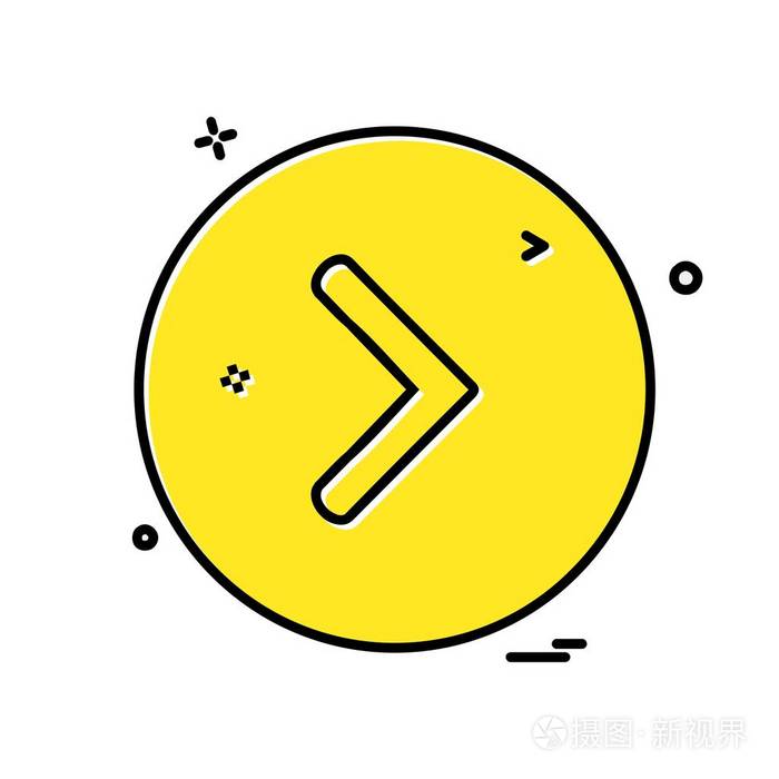 右箭头图标设计矢量