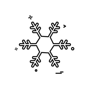 圣诞雪花图标设计矢量图片