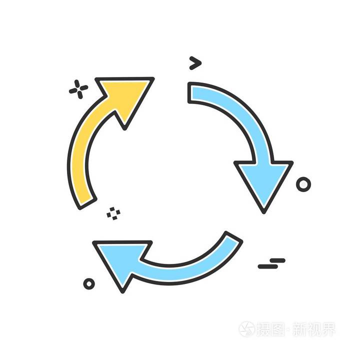 刷新图标设计向量