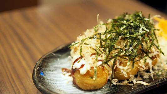 高崎章鱼丸日本食物。