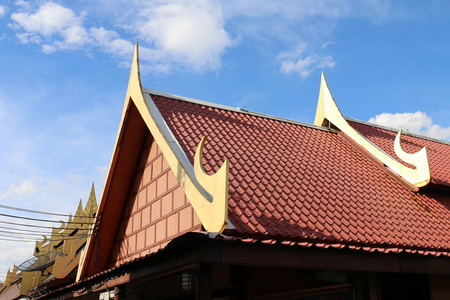 屋顶瓷砖泰国风格亚洲