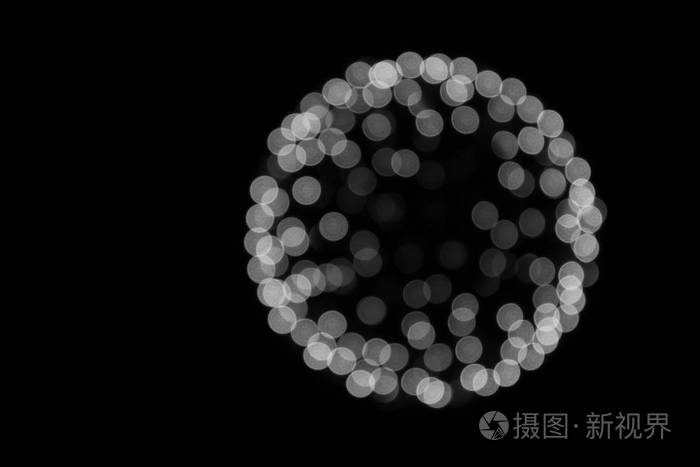 背景黑色的光球圆圈