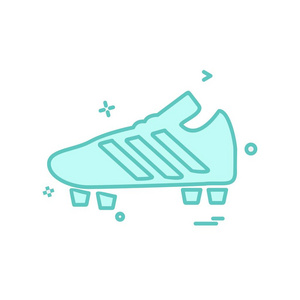 足球鞋图标设计矢量