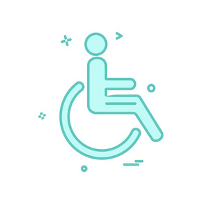 残疾人图标设计矢量图片