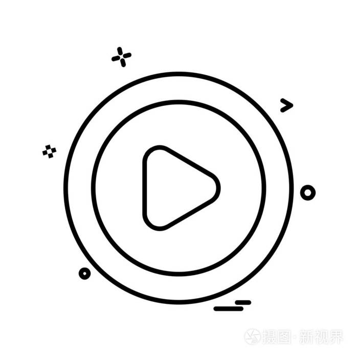 播放按钮图标设计向量插画-正版商用图片12wdxn-摄图新视界