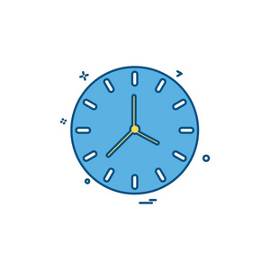 时钟时间秒图标矢量设计