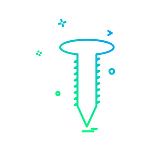 螺母螺栓图标设计矢量