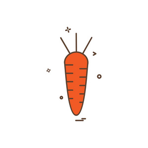 胡萝卜图标设计矢量