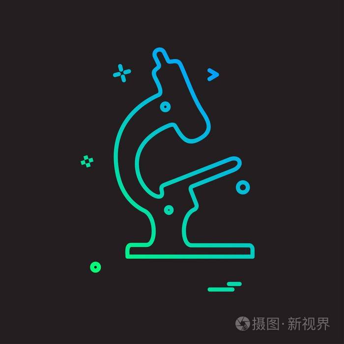 显微镜图标设计矢量插图
