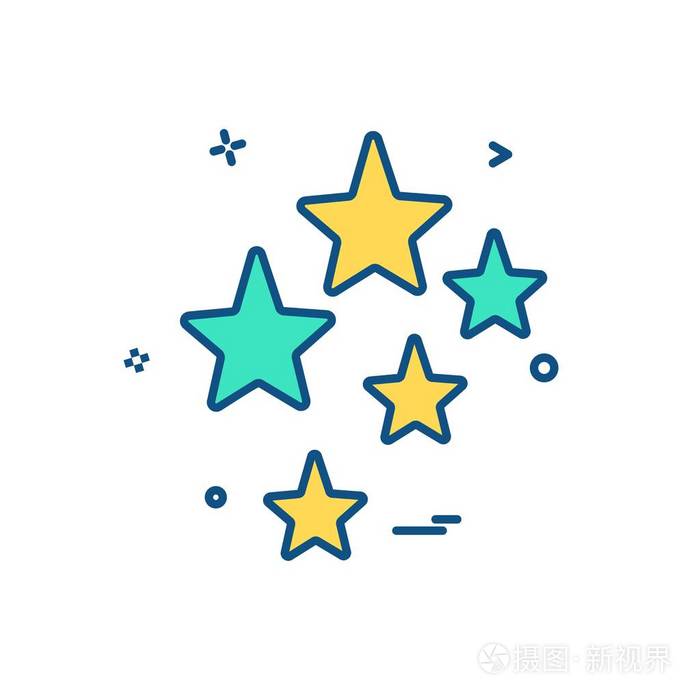 明星图标设计矢量插图