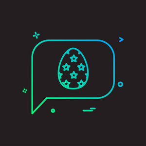 短信聊天复活节彩蛋图标设计