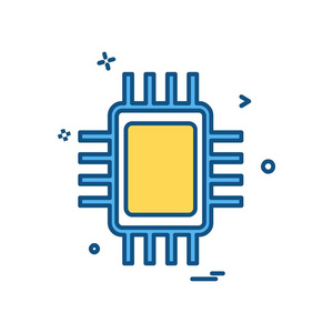 半导体icic图标设计向量照片