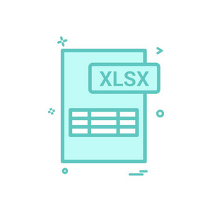 xlsx文件格式图标矢量设计