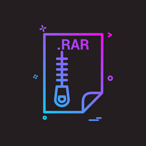 rar应用程序下载文件格式图标矢量设计