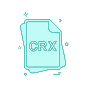 CRX文件类型图标设计向量