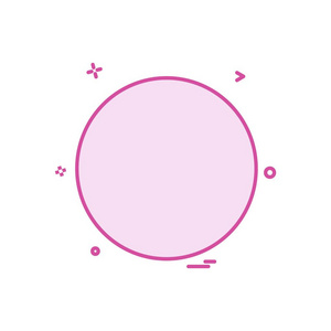 圆圈图标设计彩色矢量插图