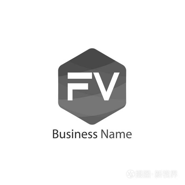 初始字母FV标志模板设计