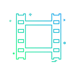 视频图标设计矢量插图