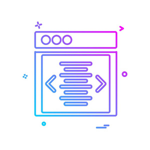 网页布局图标设计矢量插图图片