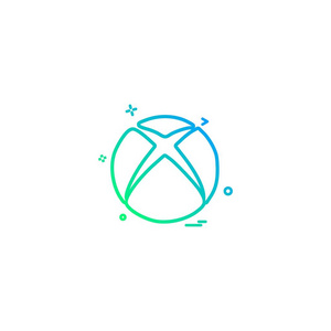 Xbox图标设计向量