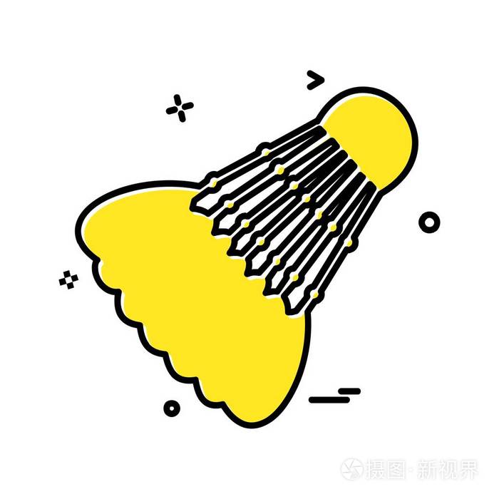 羽毛球图标设计矢量