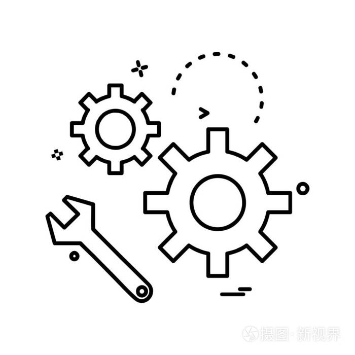 设置齿轮图标设计矢量插画-正版商用图片12x49n-摄图新视界