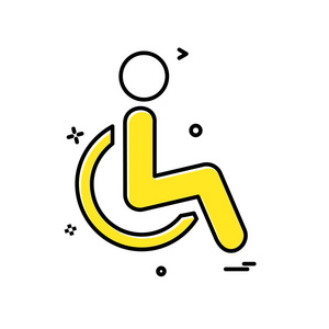 残疾人图标设计矢量