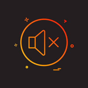 无声音符号, 平板卡通风格音量关闭智能手机, 手机静音区符号隔离