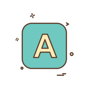 英文字母图标设计矢量照片