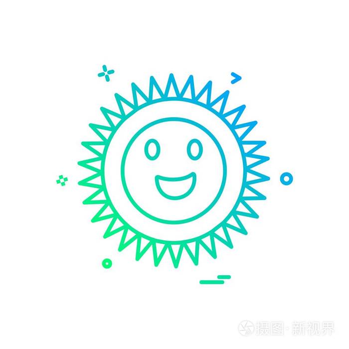 太阳图标设计矢量.