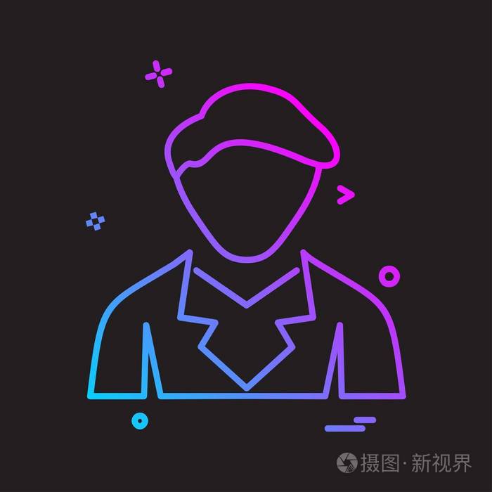 阿凡达图标设计矢量插图