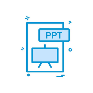 ppt文件格式图标矢量设计