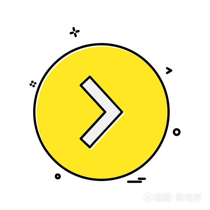 右箭头图标设计矢量