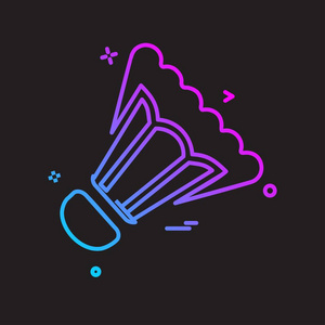 羽毛球图标设计矢量照片