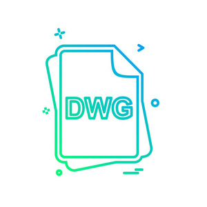 DWG文件类型图标设计向量