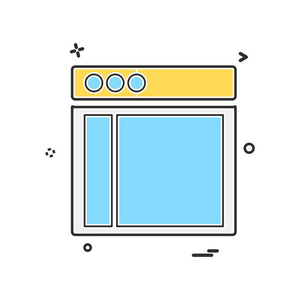 网页布局图标设计矢量插图图片