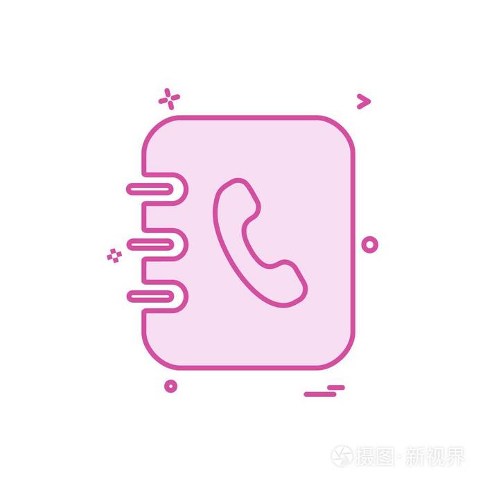 联系人列表图标设计彩色矢量图