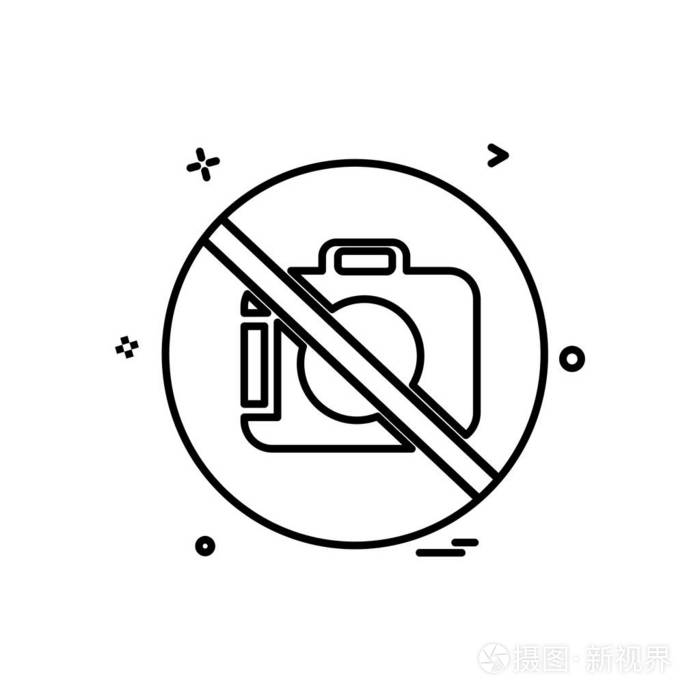 相机不允许图标设计矢量插画-正版商用图片12xifu-摄图新视界