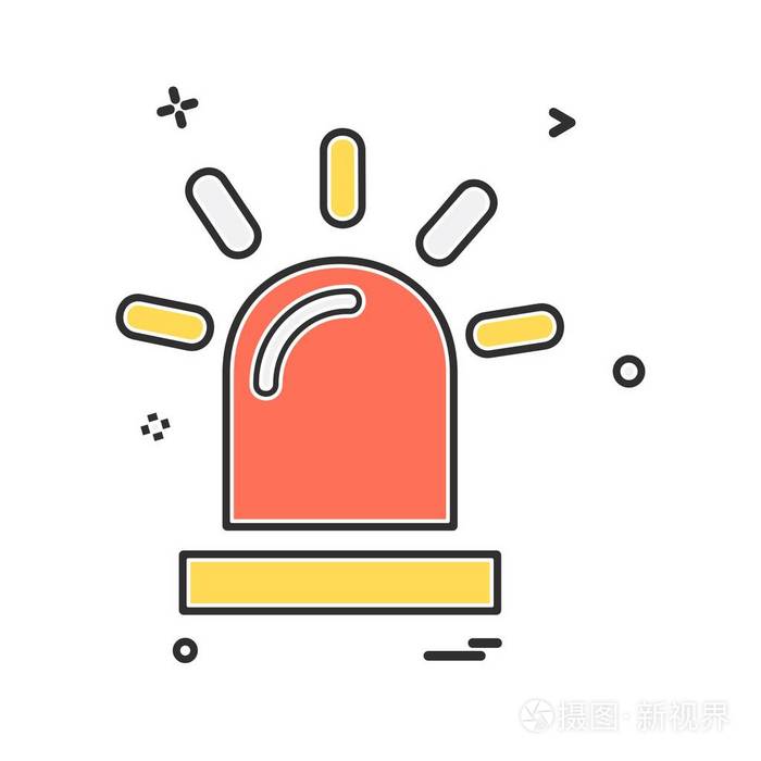 警报器图标设计矢量