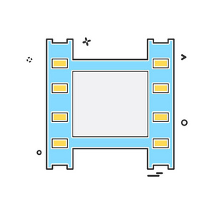 视频图标设计矢量插图