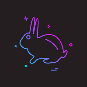 兔子图标设计矢量