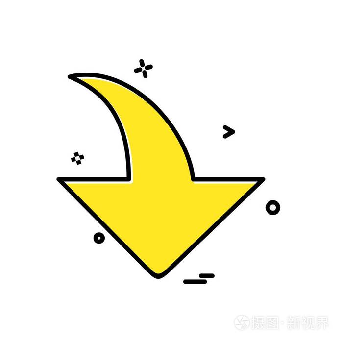 向下箭头图标设计向量