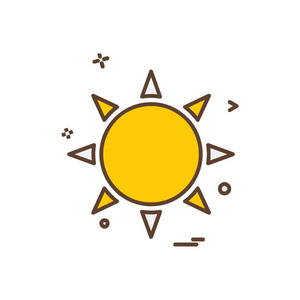太阳图标设计矢量