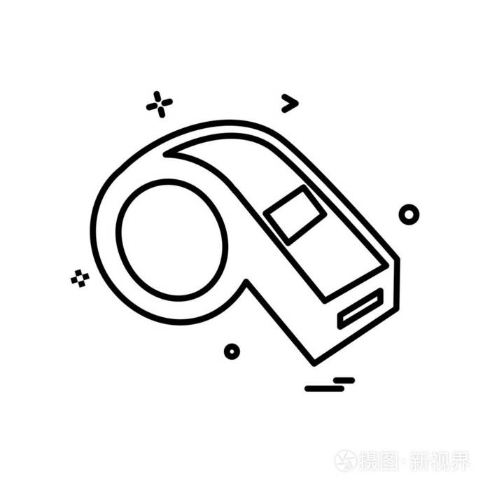 哨子图标设计矢量插画-正版商用图片12xpej-摄图新视界