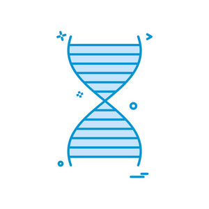 DNA图标设计彩色矢量插图