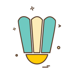 羽毛球图标设计矢量照片