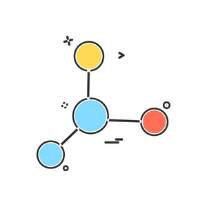 实验室分子图标矢量设计