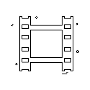 视频图标设计矢量插图