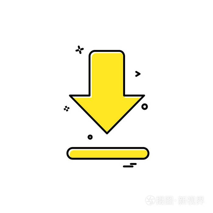 向下箭头图标设计向量