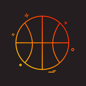 篮球图标设计矢量